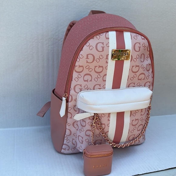 New GUESS Ella Faux Leather Backpack - Picture 2 of 9